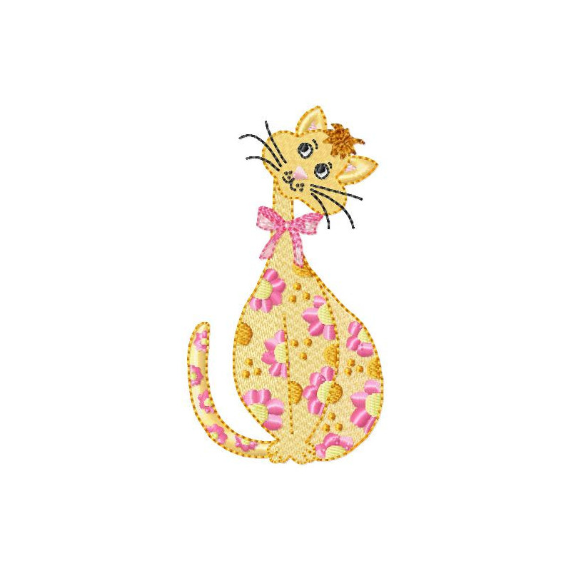 Ginger Floral Cat